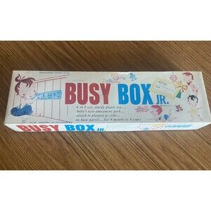 Vintage Kohner Busy Box Jr. #305 Crib Playpen Baby Sensory Toy Complete In Box